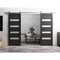 Sartodoors Sturdy Dbl Barn Door 48 x 80in, Quadro 4113 Matte Black Frosted Glass, SS 13FT Rail Hangers Heavy Set QUADRO4113DB-S-BLK-48 - alternate 7
